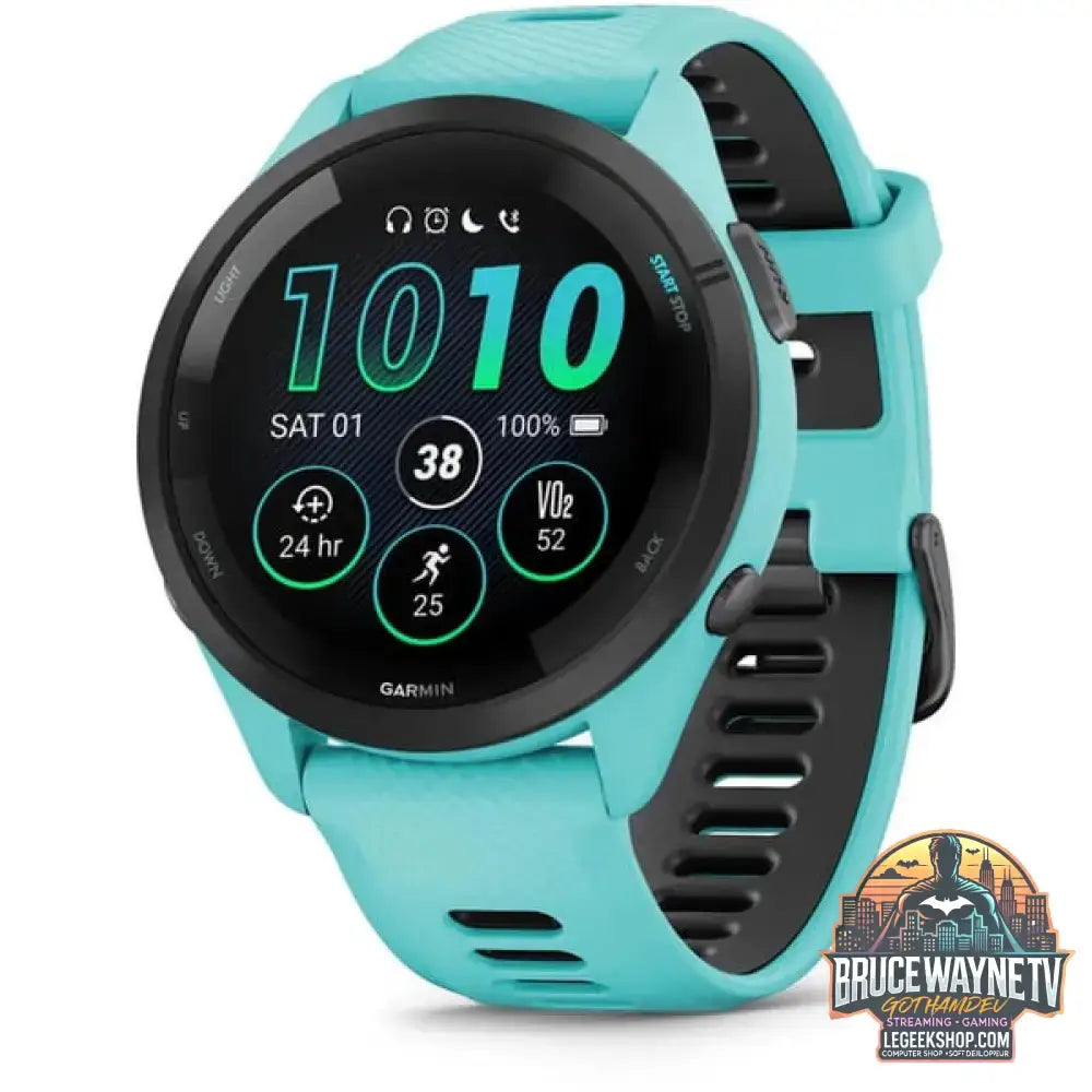 Garmin Forerunner 265, Smartwatch türkis/schwarz, 46 mm, Silikon-Armband - Garmin - vue 5