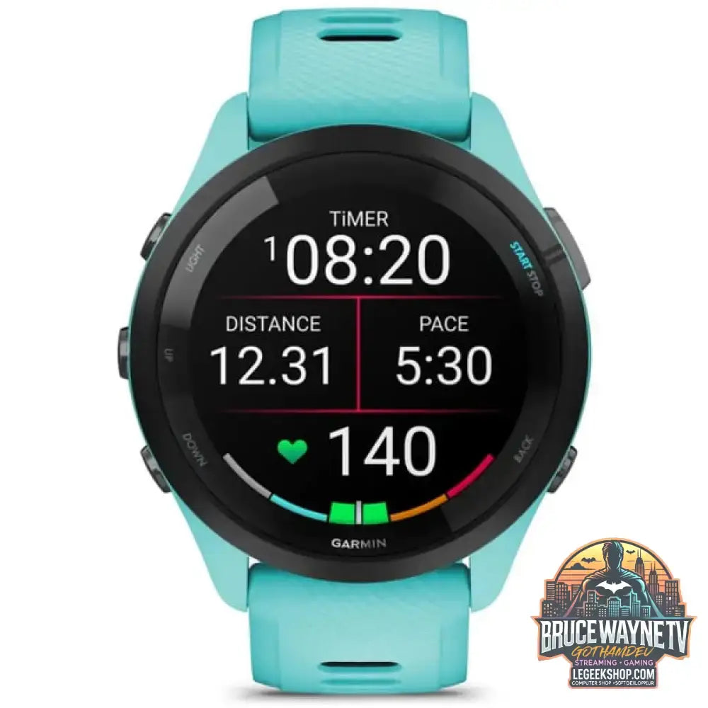 Garmin Forerunner 265, Smartwatch türkis/schwarz, 46 mm, Silikon-Armband - Garmin - vue 4
