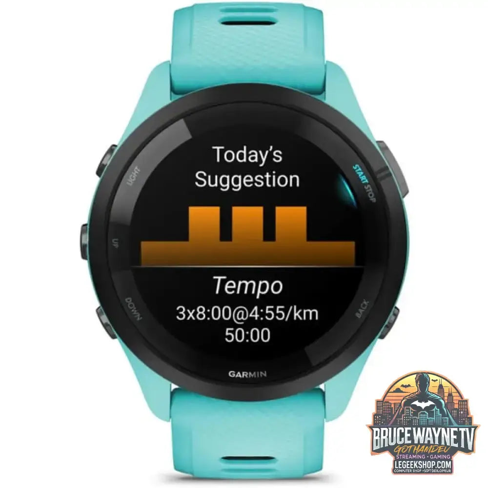 Garmin Forerunner 265, Smartwatch türkis/schwarz, 46 mm, Silikon-Armband - Garmin - vue 2