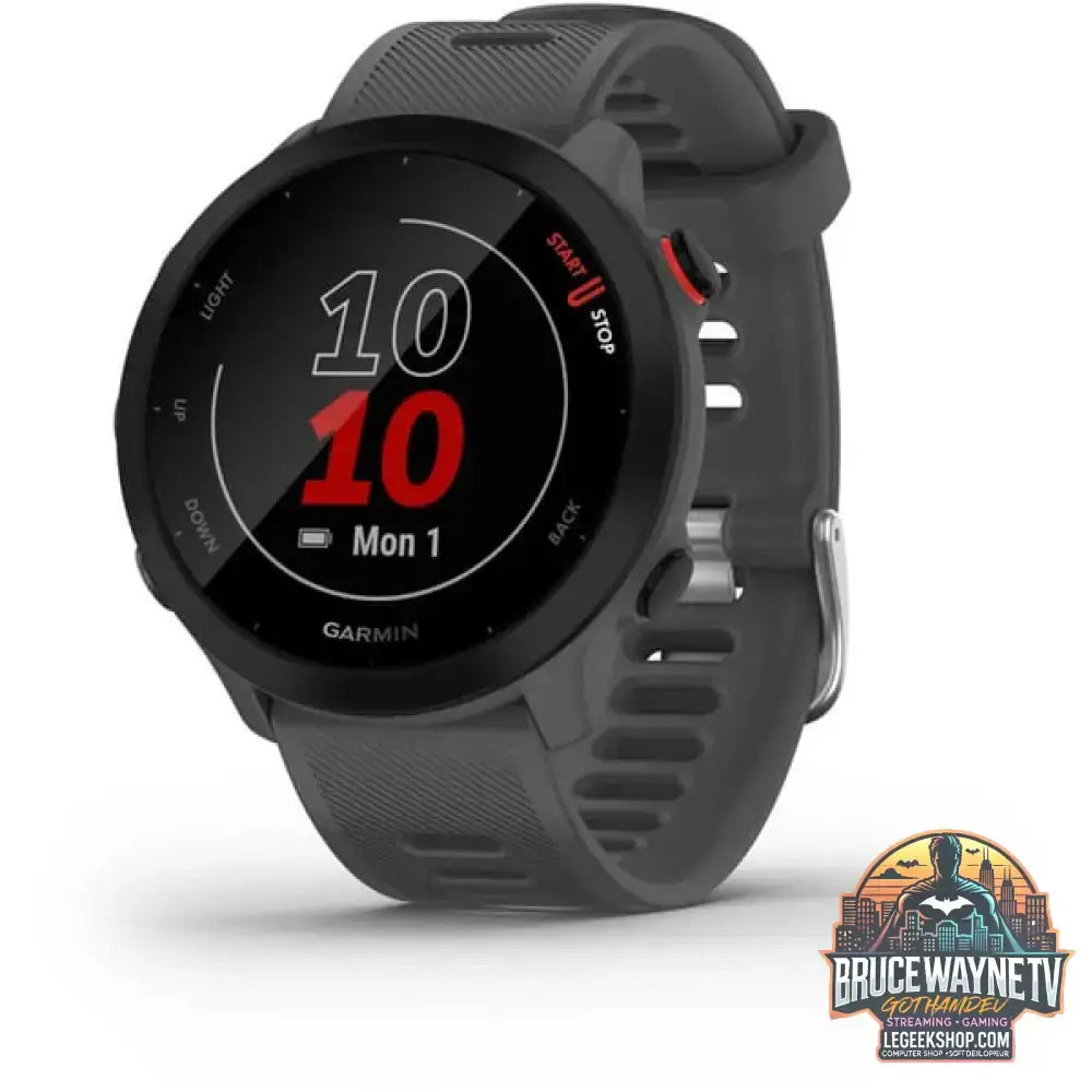 Garmin Forerunner 55, Smartwatch dunkelgrau/schwarz, 42 mm, Silikon-Armband - Garmin - vue 6