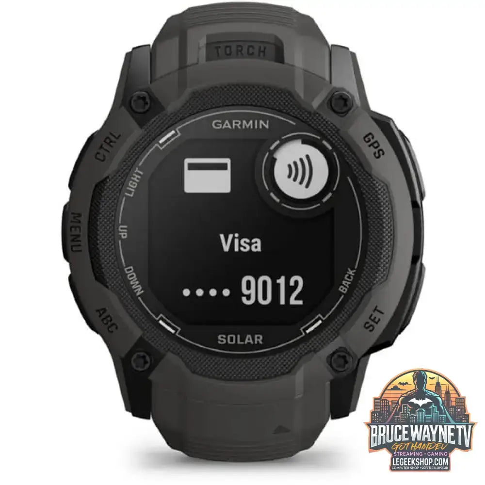 Garmin Instinct 2X Solar, Smartwatch dunkelgrau, 55 mm, Silikon-Armband - Garmin - vue 8
