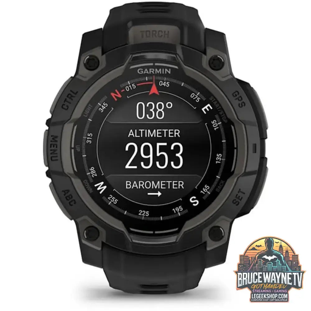 Garmin Instinct 3 - 45 mm, AMOLED, Smartwatch Black, Silikon-Armband - Garmin - vue 5