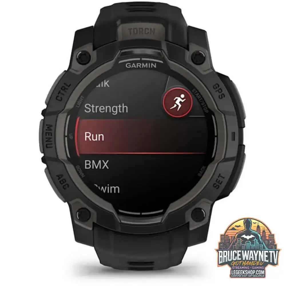 Garmin Instinct 3 - 45 mm, AMOLED, Smartwatch Black, Silikon-Armband - Garmin - vue 11