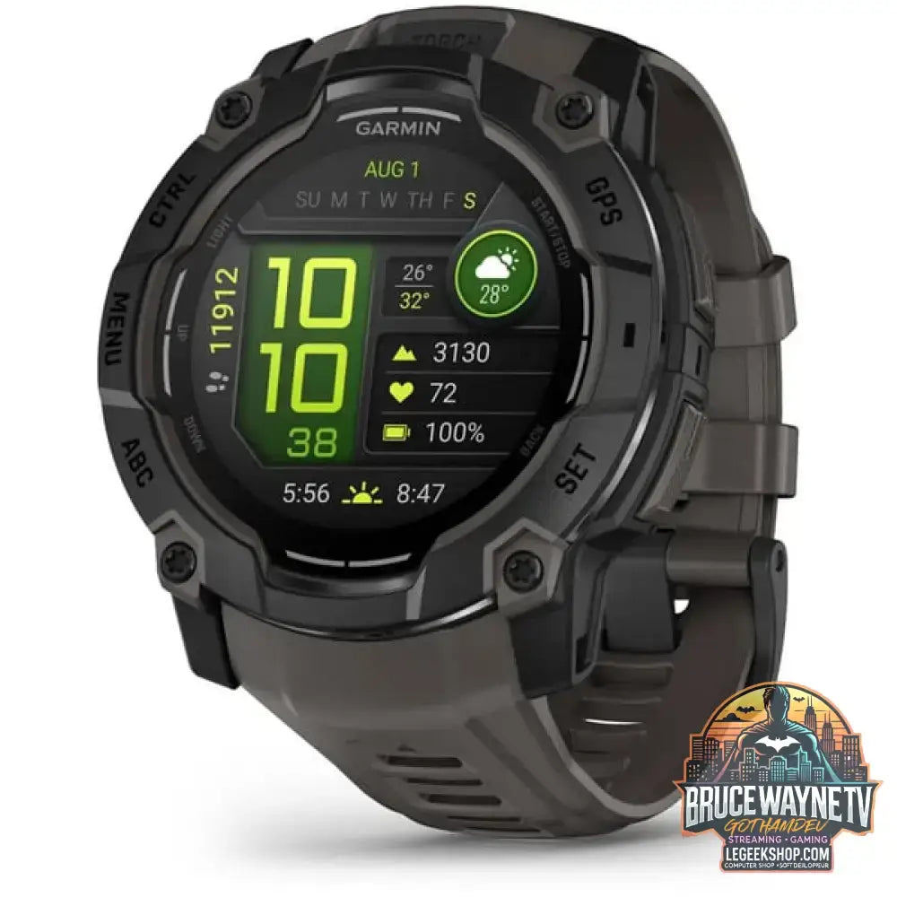 Garmin Instinct 3 - 50 mm, AMOLED, Smartwatch Black, Silikon-Armband - Garmin - vue 12