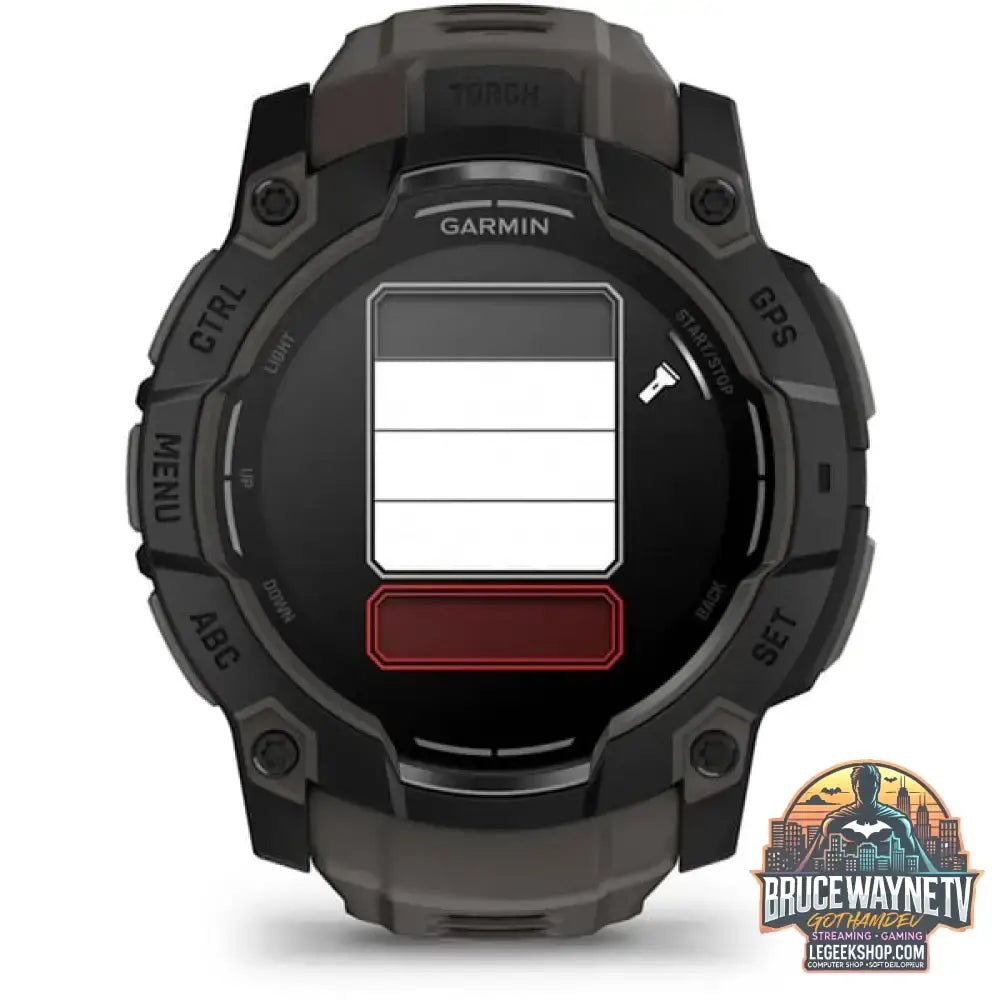 Garmin Instinct 3 - 50 mm, AMOLED, Smartwatch Black, Silikon-Armband - Garmin - vue 3