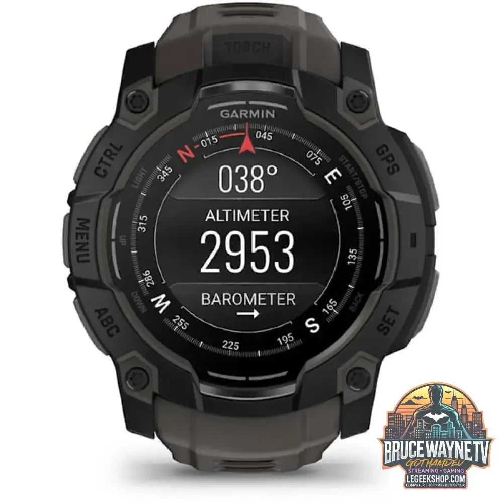 Garmin Instinct 3 - 50 mm, AMOLED, Smartwatch Black, Silikon-Armband - Garmin - vue 5