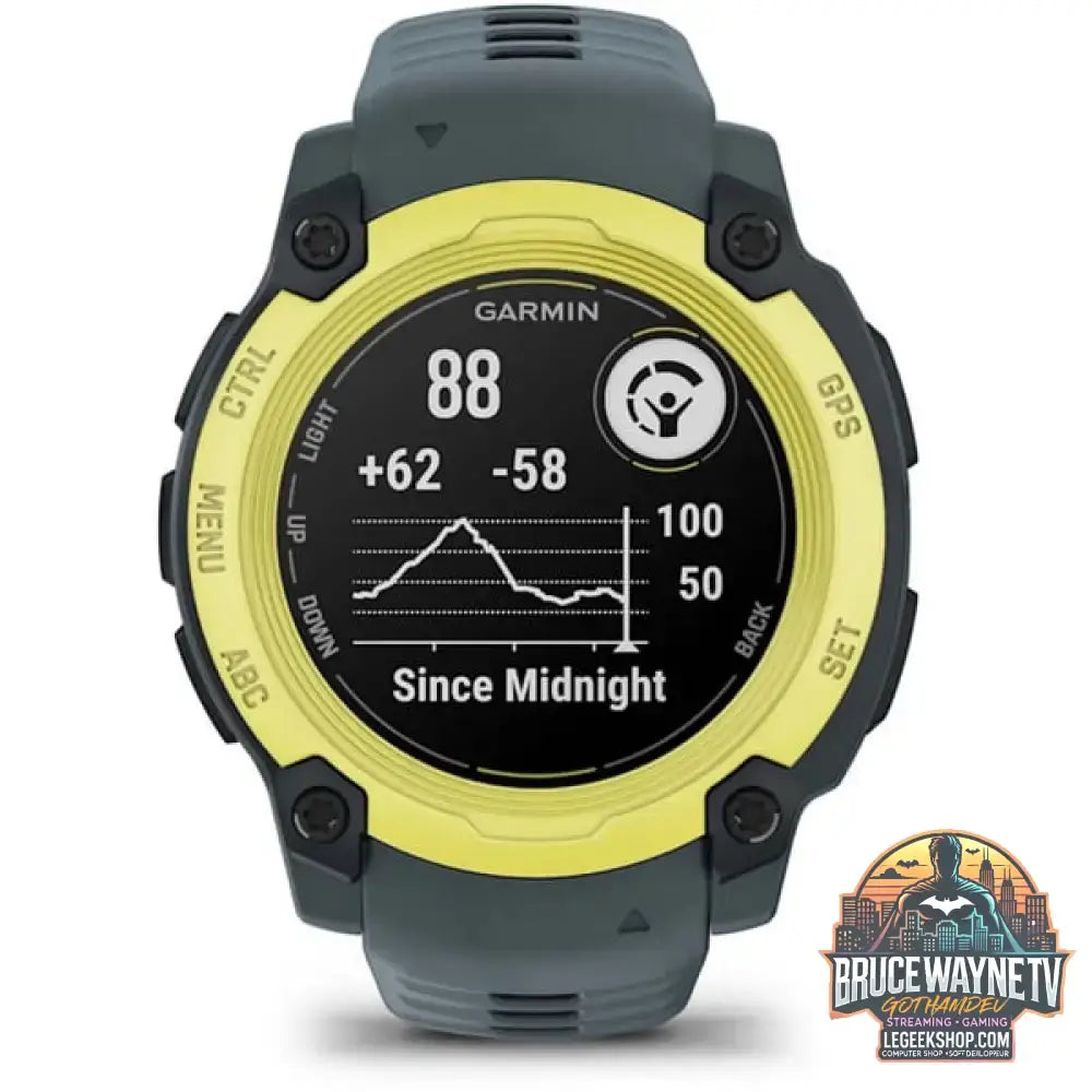 Garmin Instinct E, Smartwatch dunkelgrau/limette, 40 mm, Silikon-Armband - Garmin - vue 4