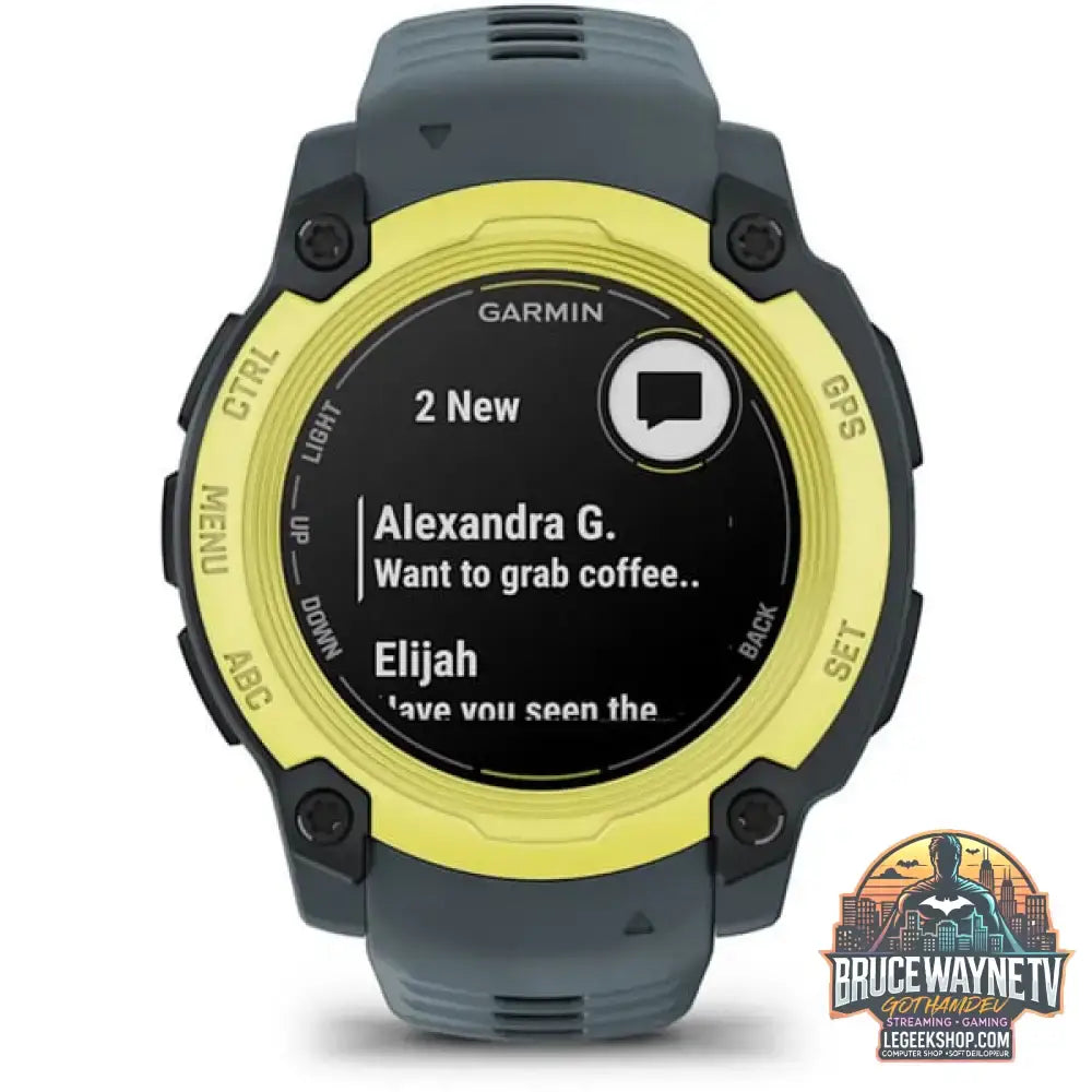 Garmin Instinct E, Smartwatch dunkelgrau/limette, 40 mm, Silikon-Armband - Garmin - vue 8
