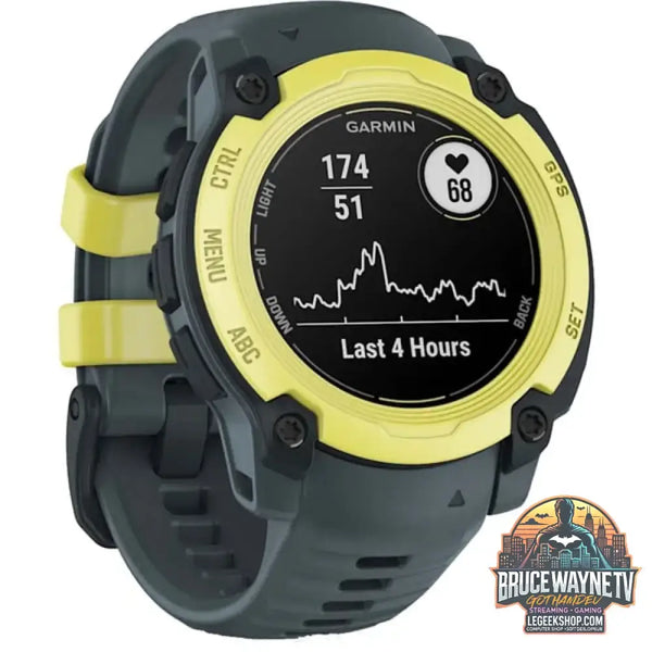 Garmin Instinct E, Smartwatch dunkelgrau/limette, 40 mm, Silikon-Armband - Garmin
