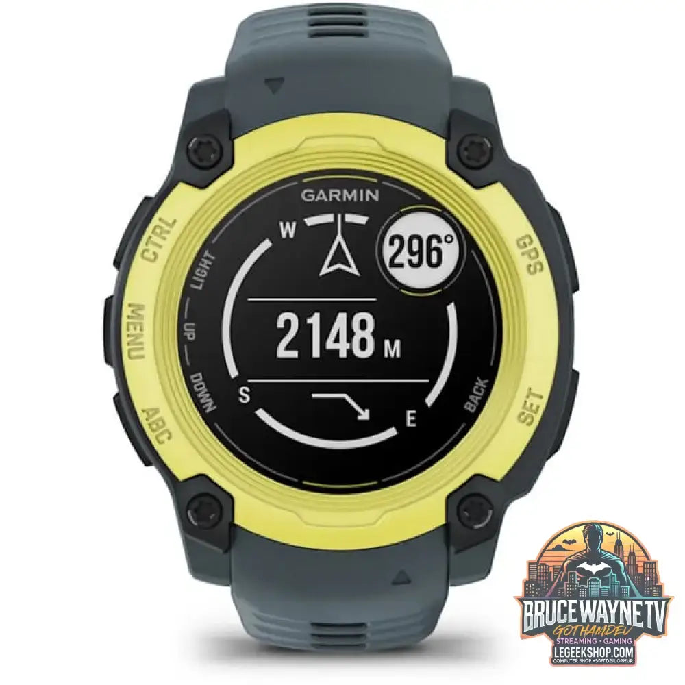 Garmin Instinct E, Smartwatch dunkelgrau/limette, 40 mm, Silikon-Armband - Garmin - vue 2