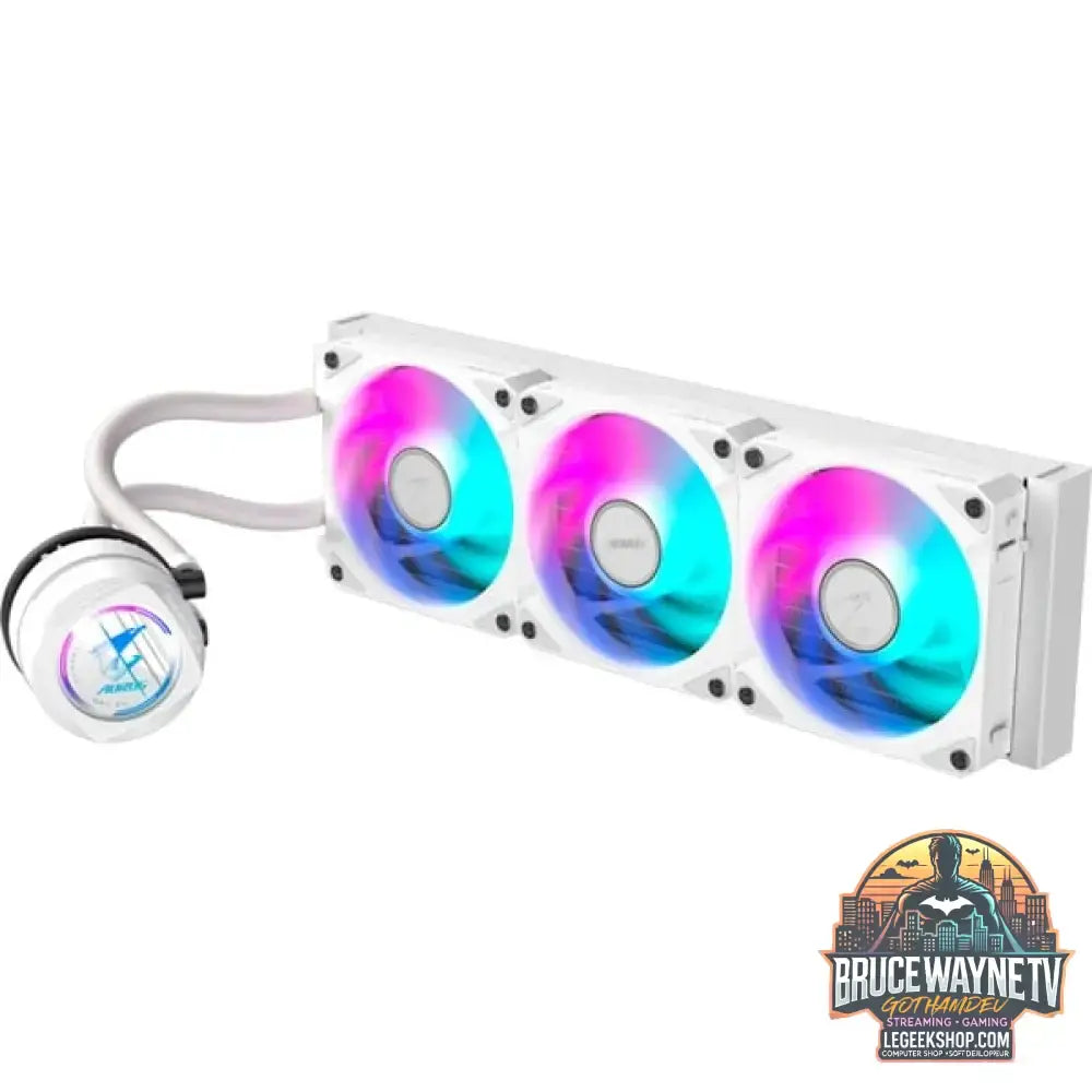 GIGABYTE AORUS WATERFORCE II 360mm ICE, Wasserkühlung weiß - GIGABYTE - vue 3