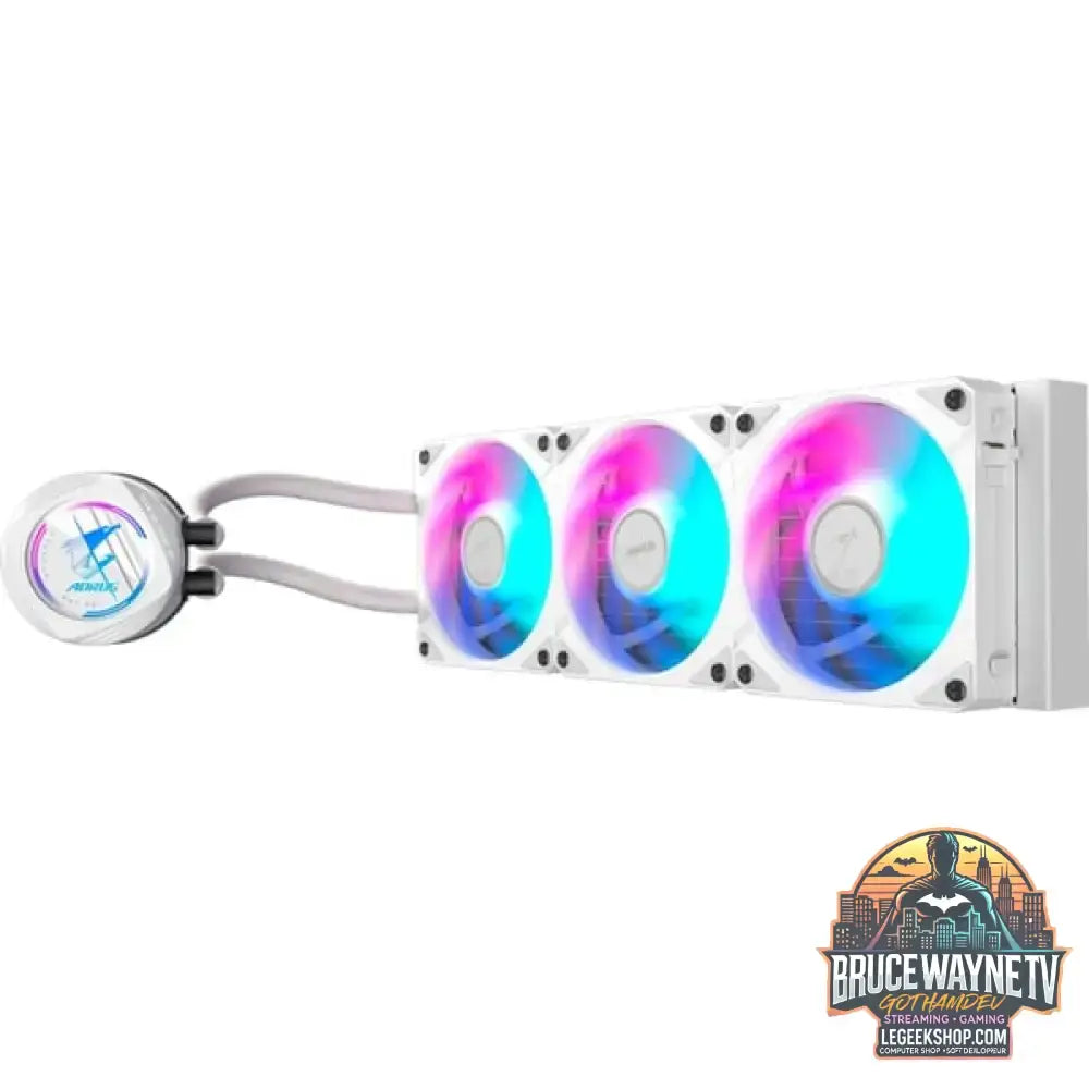 GIGABYTE AORUS WATERFORCE II 360mm ICE, Wasserkühlung weiß - GIGABYTE - vue 4