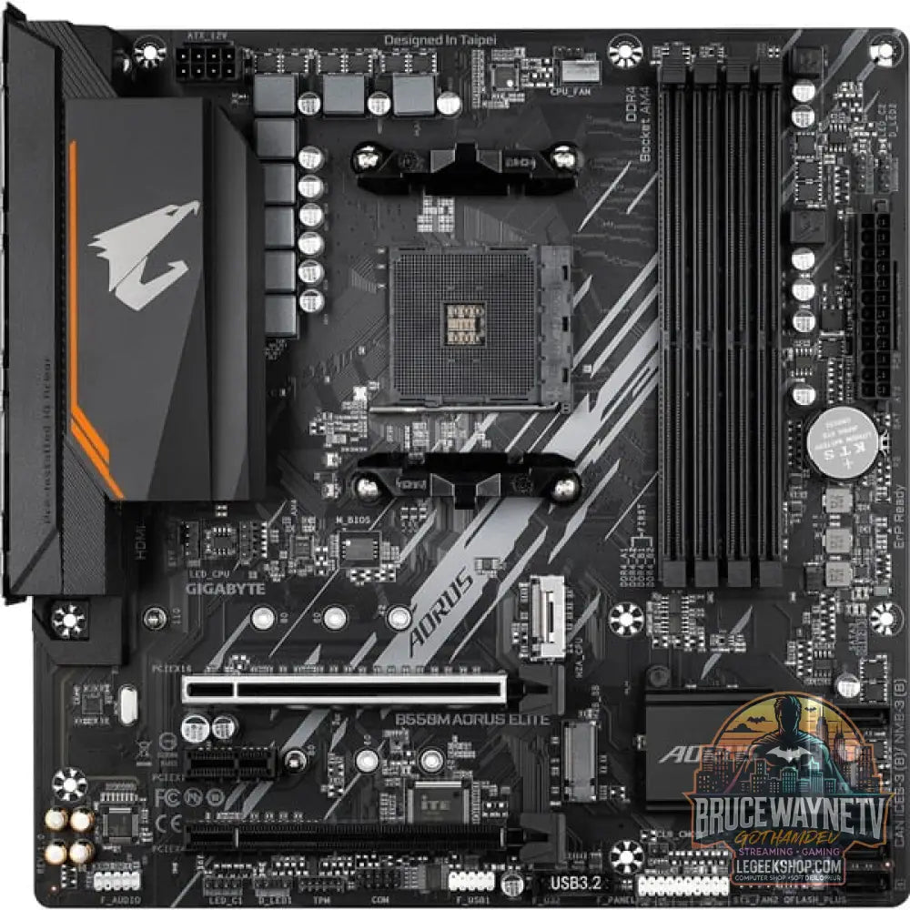 GIGABYTE B550M AORUS ELITE, carte mère - GIGABYTE - vue 3
