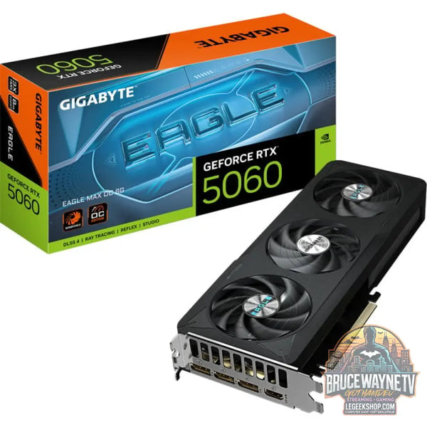 GIGABYTE GeForce RTX 5060 EAGLE MAX OC 8G, carte graphique DLSS 4, 3x DisplayPort, 1x HDMI 2.1 - GIGABYTE
