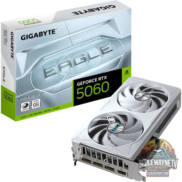 GIGABYTE GeForce RTX 5060 EAGLE OC ICE 8G, carte graphique DLSS 4, 3x DisplayPort, 1x HDMI 2.1 - GIGABYTE