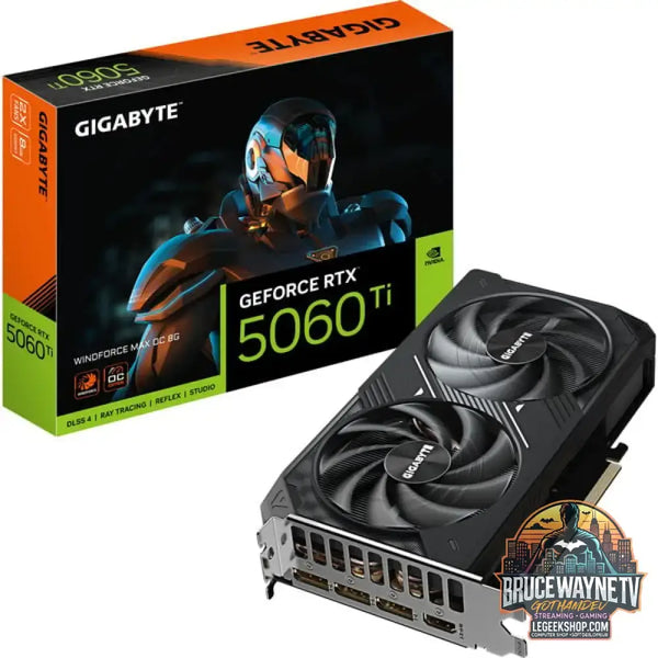 GIGABYTE GeForce RTX 5060 Ti WINDFORCE MAX OC 8G, carte graphique DLSS 4, 3x DisplayPort, 1x HDMI 2.1 - GIGABYTE