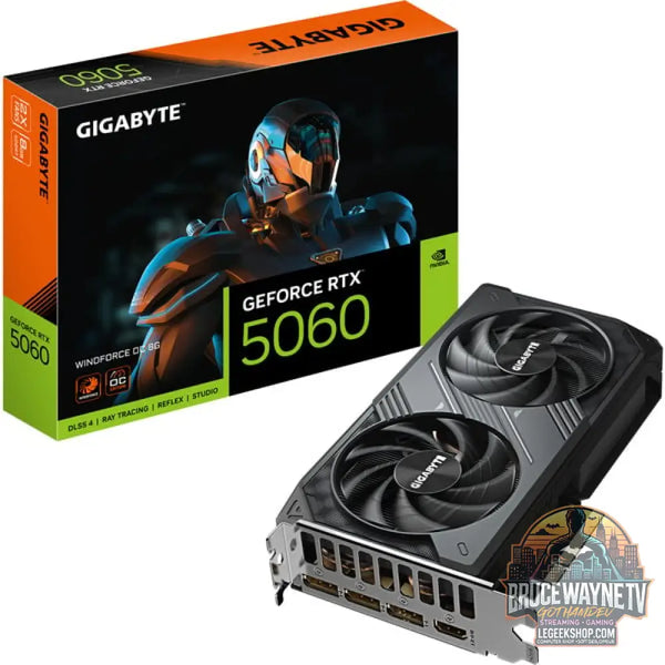 GIGABYTE GeForce RTX 5060 WINDFORCE OC 8G, carte graphique DLSS 4, 3x DisplayPort, 1x HDMI 2.1 - GIGABYTE
