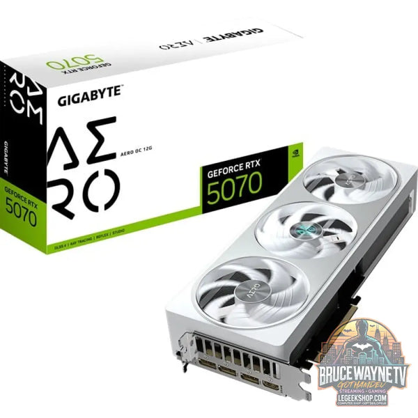 GIGABYTE GeForce RTX 5070 AERO OC, carte graphique DLSS 4, 3x DisplayPort, 1x HDMI 2.1 - GIGABYTE