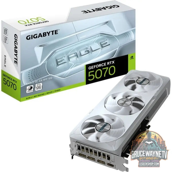 GIGABYTE GeForce RTX 5070 EAGLE OC ICE, carte graphique blanc, DLSS 4, 3x DisplayPort, 1x HDMI 2.1 - GIGABYTE
