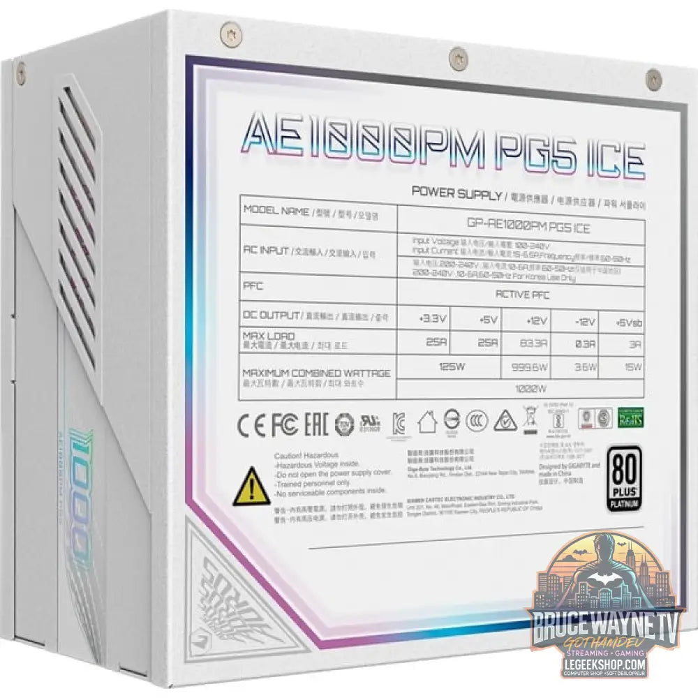 GIGABYTE GP-AE1000PM PG5 ICE, alimentation PC - GIGABYTE - vue 7