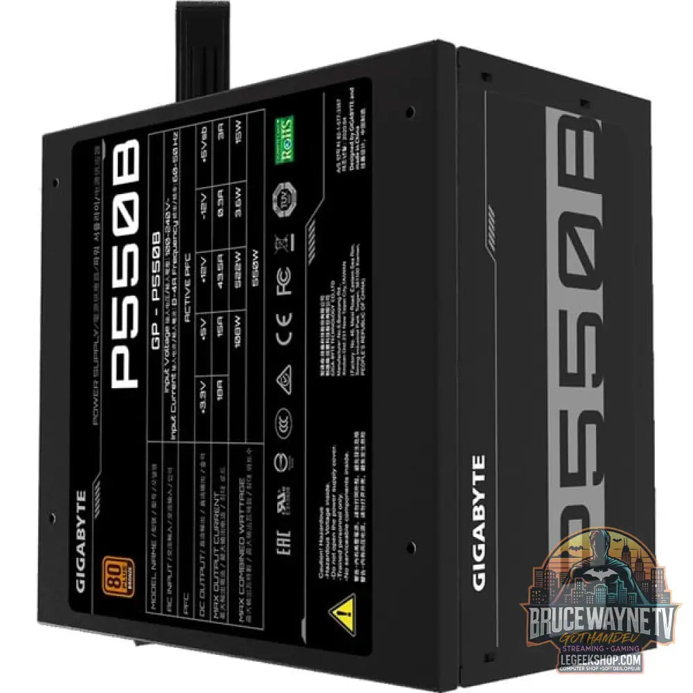 GIGABYTE GP-P550B, alimentation PC - GIGABYTE - vue 3