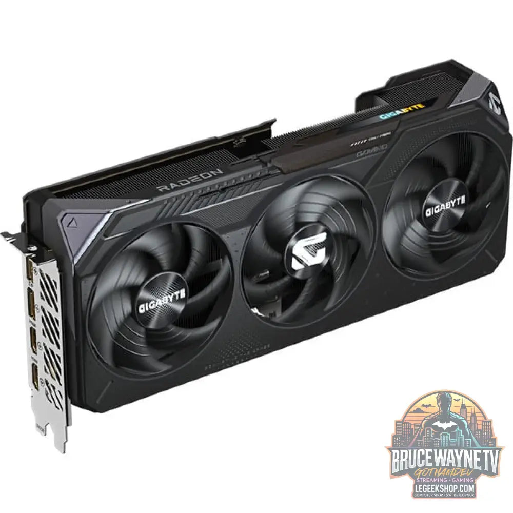 GIGABYTE Radeon RX 9070 XT Gaming OC, carte graphique noir, RDNA4, GDDR6, 2x DisplayPort, 2x HDMI 2.1 - GIGABYTE - vue 3