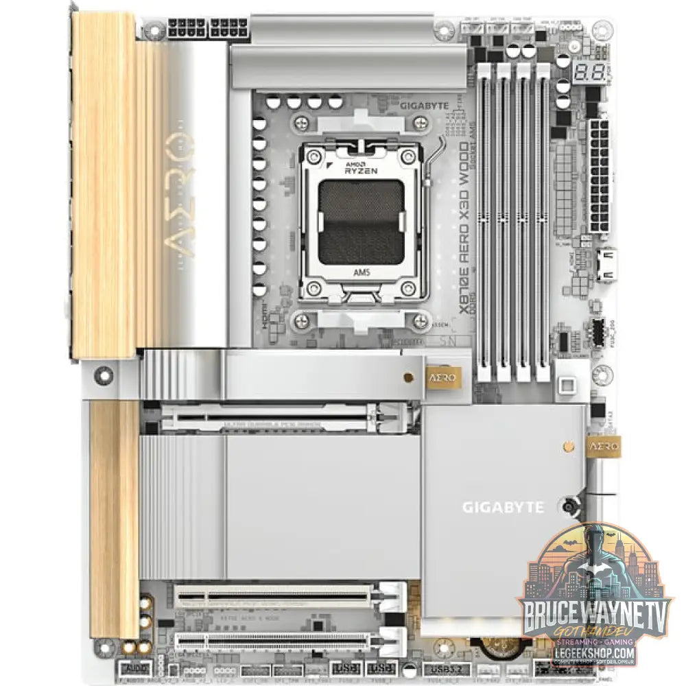 GIGABYTE X870E AERO X3D WOOD, carte mère - GIGABYTE - vue 3