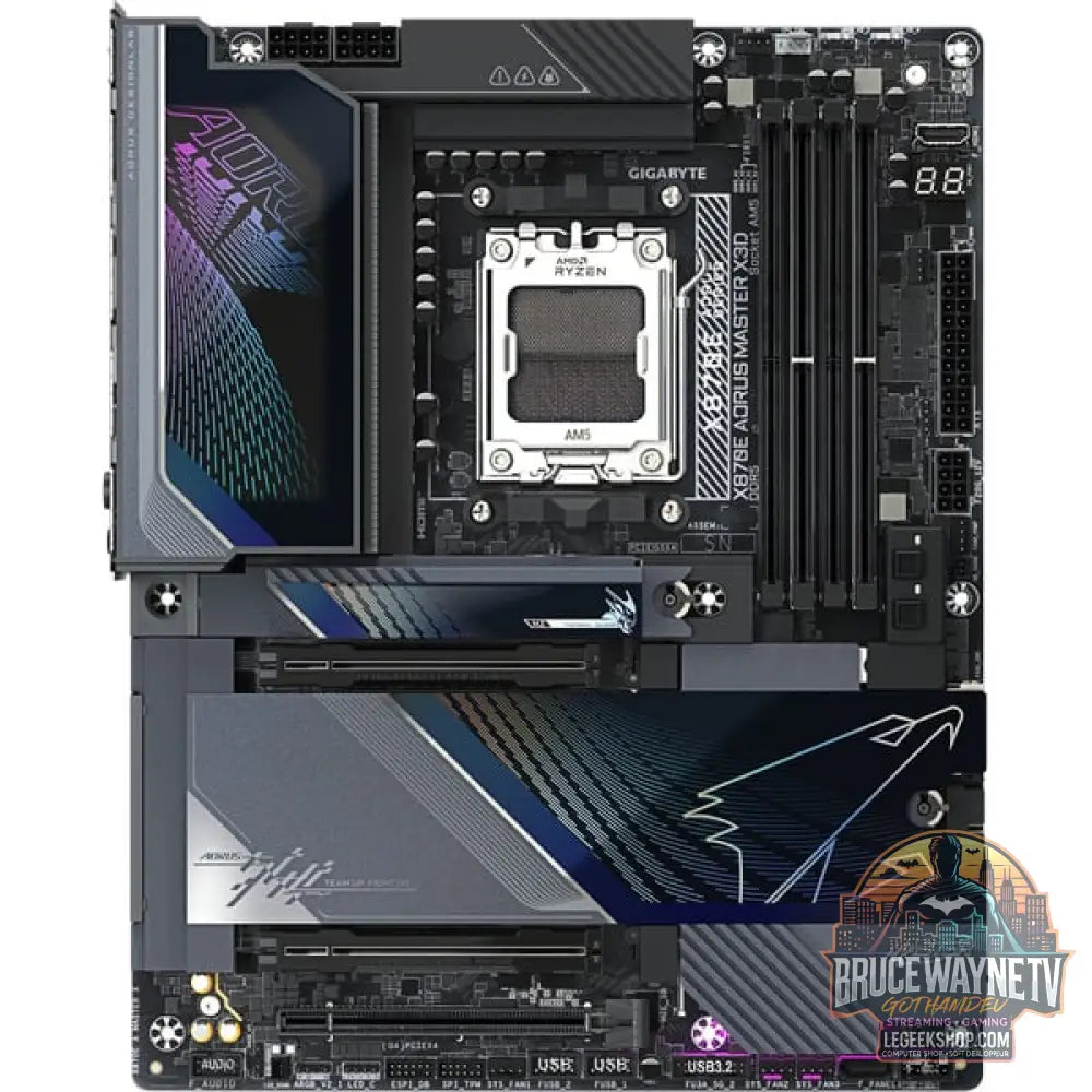 GIGABYTE X870E AORUS MASTER X3D, carte mère - GIGABYTE - vue 3