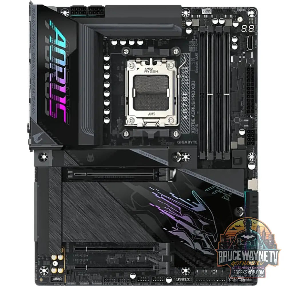 GIGABYTE X870E AORUS PRO X3D, carte mère - GIGABYTE - vue 3