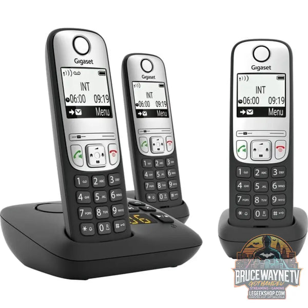 Gigaset A690 A Trio, analoges Telefon noir, DECT, Anrufbeantworter - Gigaset