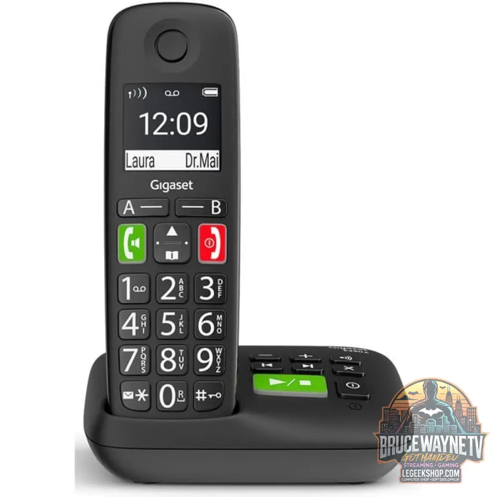 Gigaset E290A, analoges Telefon noir, Anrufbeantworter - Gigaset - vue 2