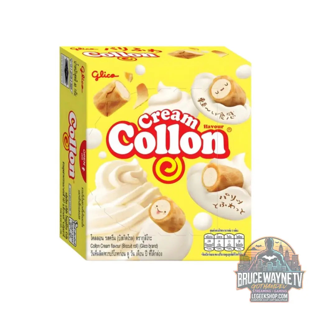 Glico Cream Collon Biscuit Roll biscuits au goût de crème de 41 g (pack de 10) - Snacks & boissons importés
