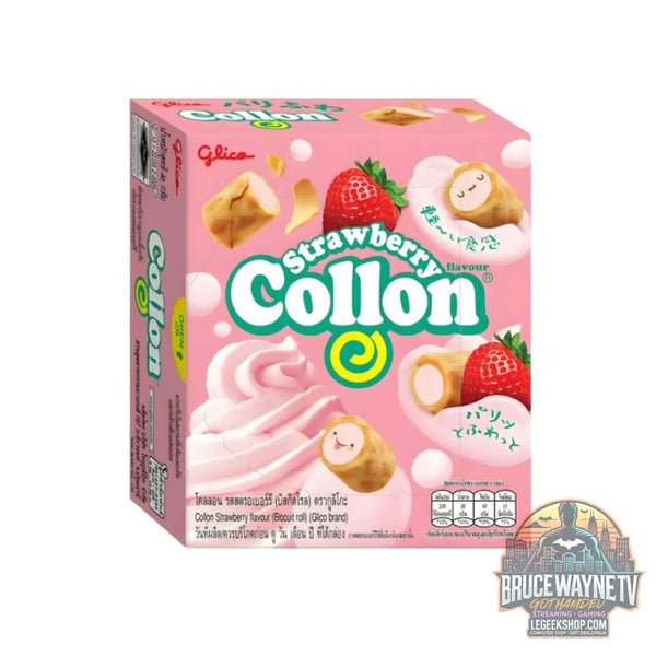 Glico Strawberry Collon Biscuit Roll biscuits au goût de fraise de 41 g (pack de 10) - Snacks & boissons importés