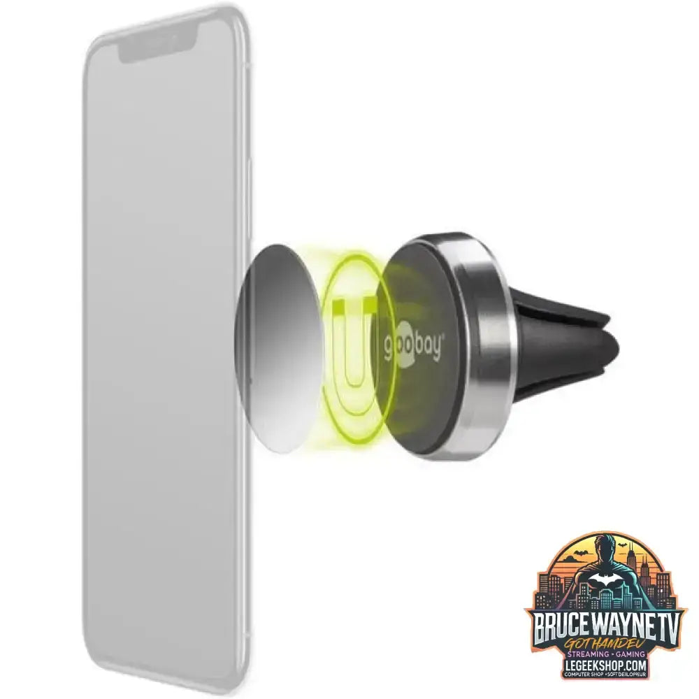goobay Magnethalterungs-Set Slim schwarz/silber - goobay - vue 4