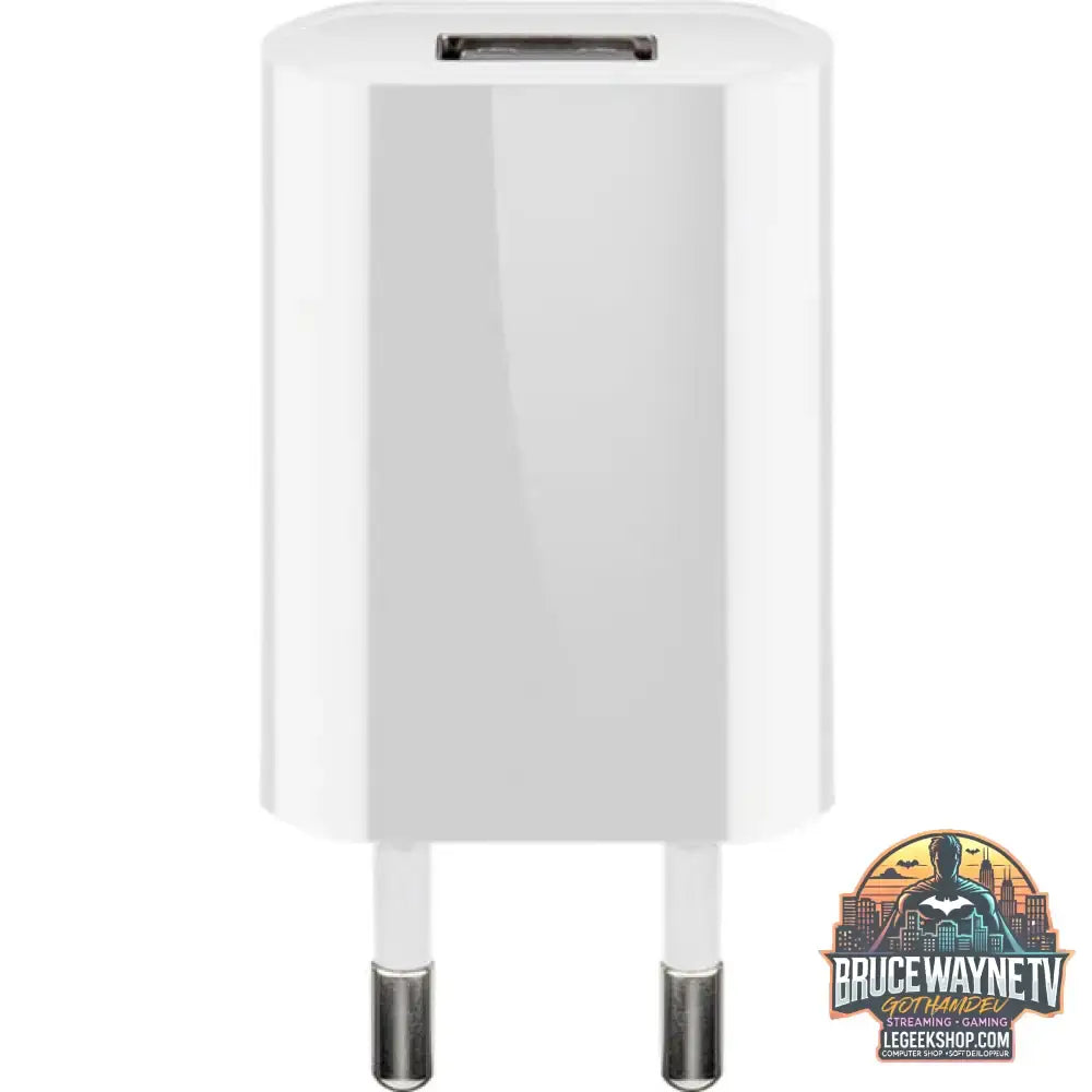 goobay USB-C Ladeset 5 Watt, Ladegerät weiß, 1 Meter Kabel USB-A > USB-C - goobay - vue 2