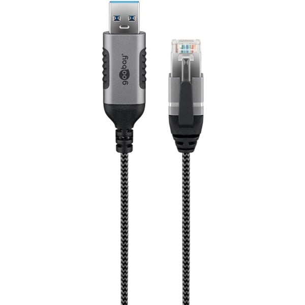 goobay Ethernet-Adapterkabel USB-A 3.2 Gen1 > RJ-45, Slim - goobay - vue 2