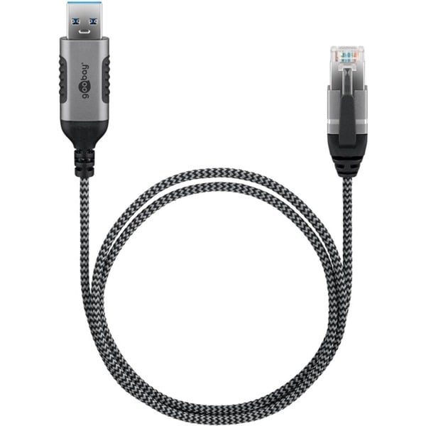 goobay Ethernet-Adapterkabel USB-A 3.2 Gen1 > RJ-45, Slim - goobay - vue 3