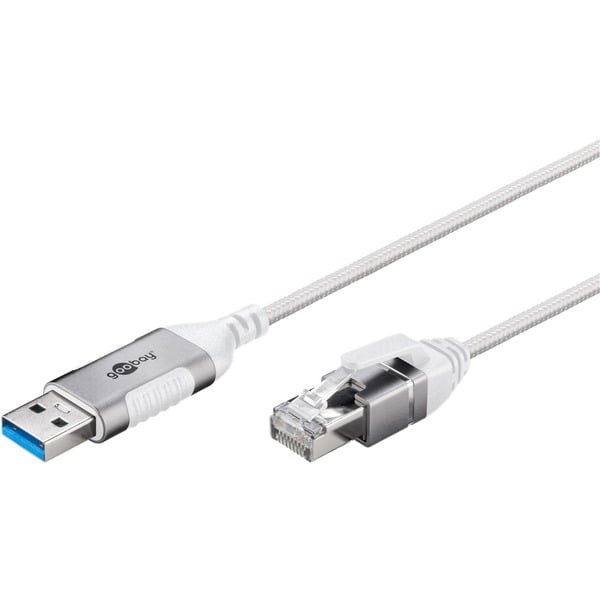 goobay Ethernet-Adapterkabel USB-A 3.2 Gen1 > RJ-45, Slim - goobay