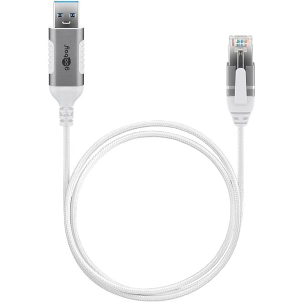 goobay Ethernet-Adapterkabel USB-A 3.2 Gen1 > RJ-45, Slim - goobay - vue 3