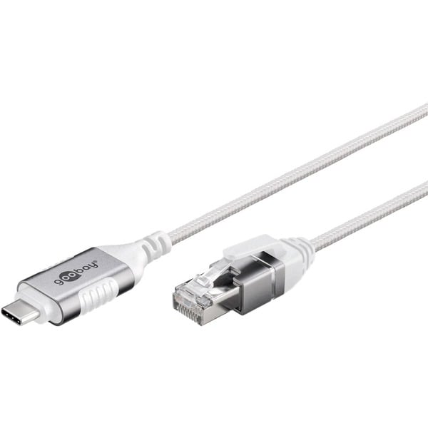 goobay Ethernet-Adapterkabel USB-C 3.2 Gen2 > RJ-45, Slim - goobay