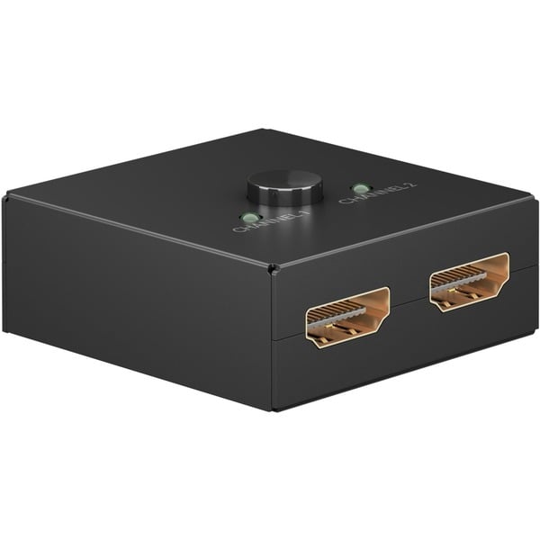 goobay Manuelle HDMI-Umschaltbox 2 auf 1 (4K @ 30Hz), HDMI Switch - goobay