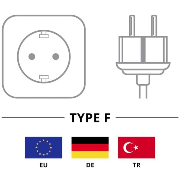 goobay Netzkabel avec abgewinkeltem Schutzkontakt - goobay - vue 3