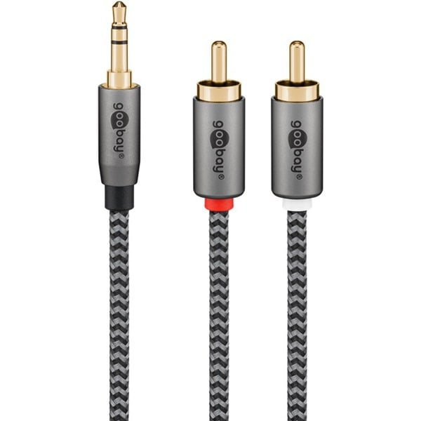 goobay Plus Audio Adapterkabel AUX 3,5mm jack > Stereo-Cinch Stecker - goobay - vue 3