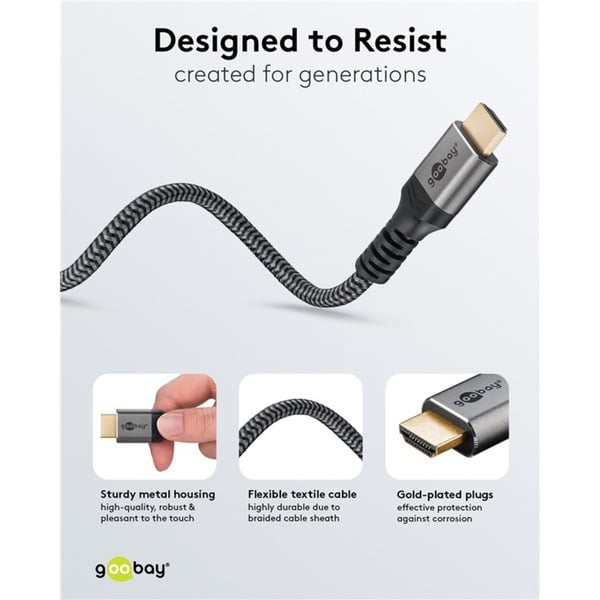 goobay Plus High-Speed-HDMI-câble avec Ethernet, 4K @ 60Hz - goobay - vue 15