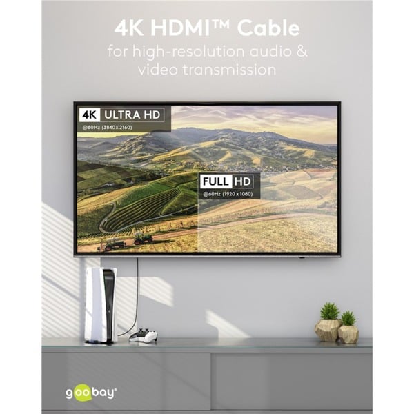 goobay Plus High-Speed-HDMI-câble avec Ethernet, 4K @ 60Hz - goobay - vue 8