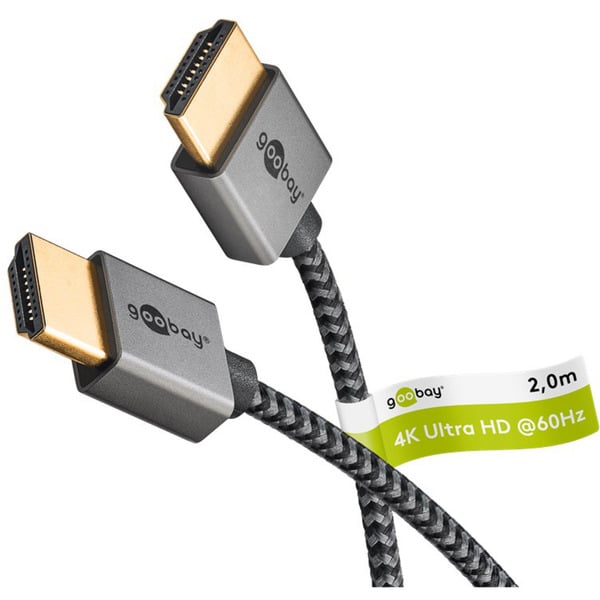 goobay Plus Slim High-Speed-HDMI-câble avec Ethernet, 4K @ 60Hz - goobay - vue 8