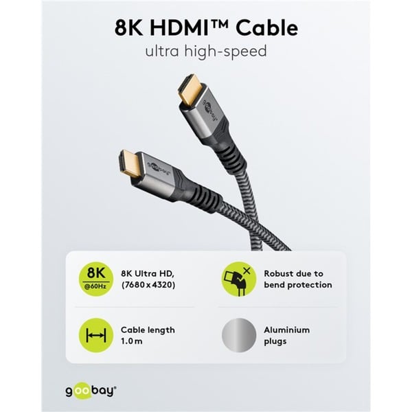 goobay Plus Ultra High-Speed HDMI-câble, 8K @ 60Hz - goobay - vue 10