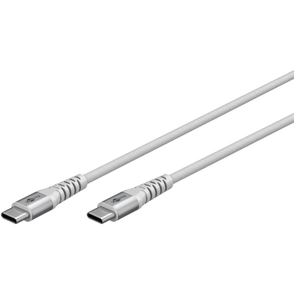 goobay Supersoftes USB 2.0 Textilkabel, USB-C Stecker > USB-C Stecker - goobay - vue 2
