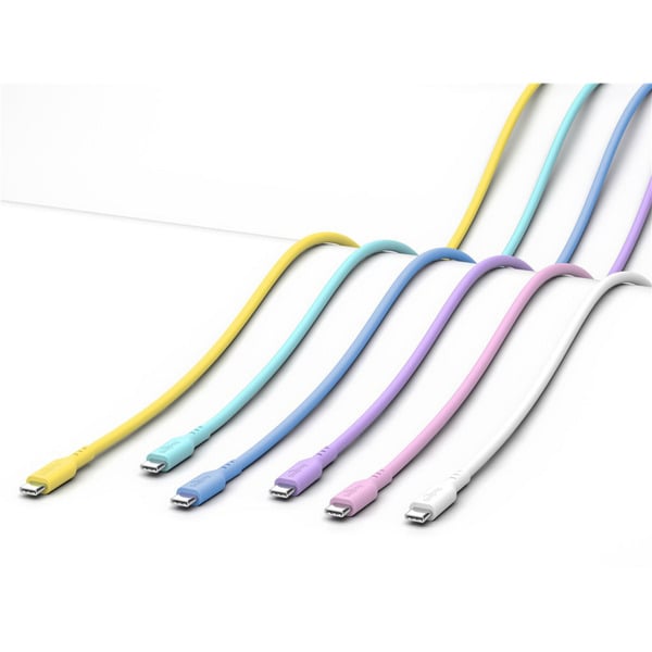 goobay USB 2.0 Silikonkabel pink, USB-C Stecker > USB-C Stecker - goobay - vue 7
