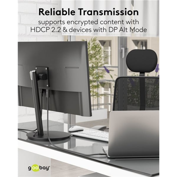 goobay USB Adapterkabel, USB-C Stecker > DisplayPort Stecker, 4K 60Hz - goobay - vue 7